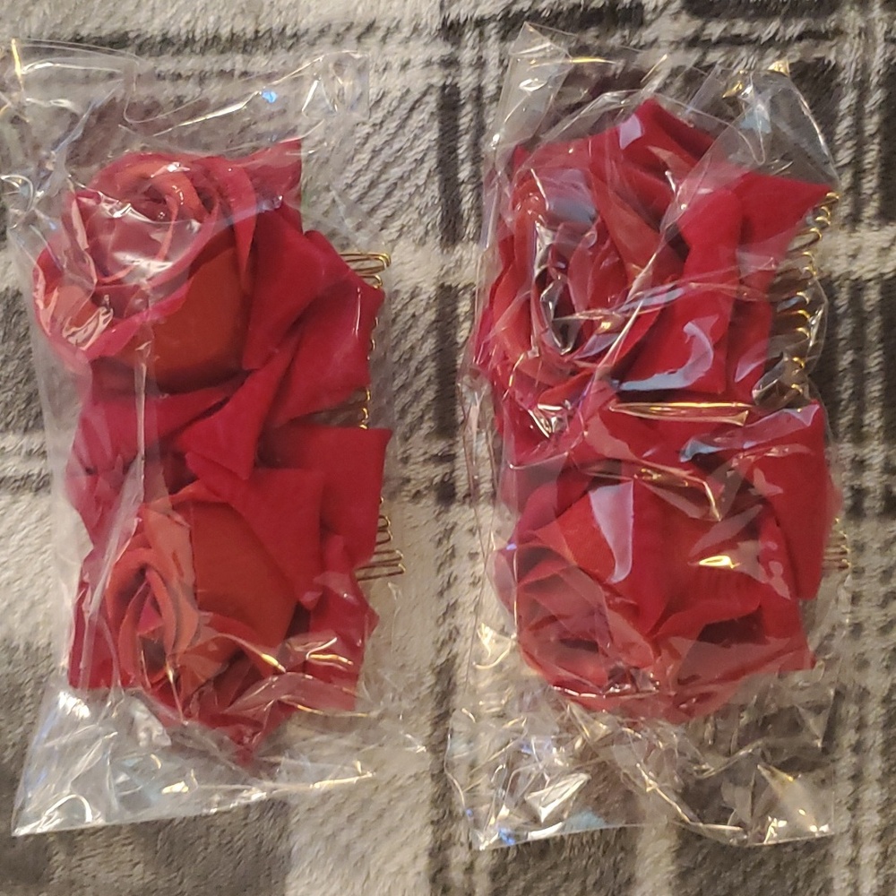 🌹 Rose Hair Combs (2-Pc)